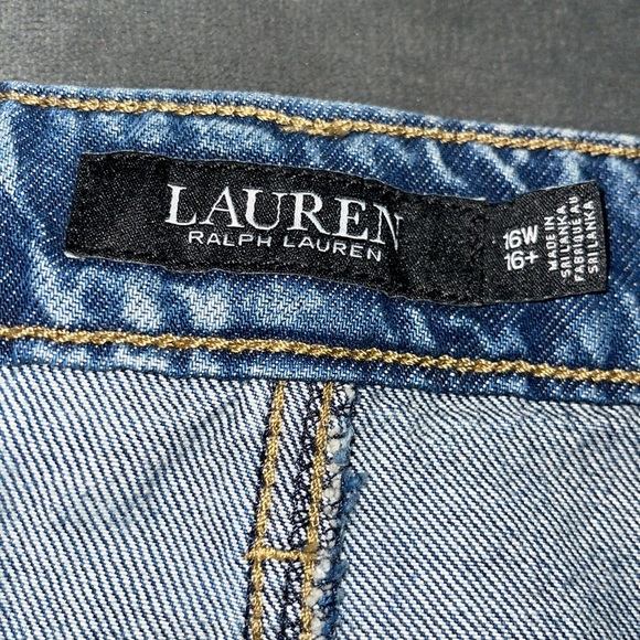 Ralph Lauren blue jeans NWT size 16W wide legs pristine condition - Picture 9 of 12